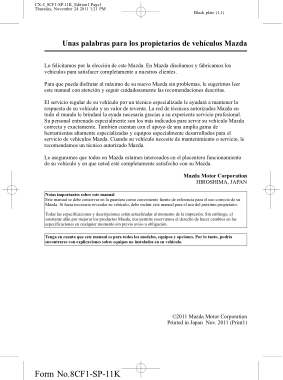 2012 Mazda CX5 Manual del propietario in Spanish